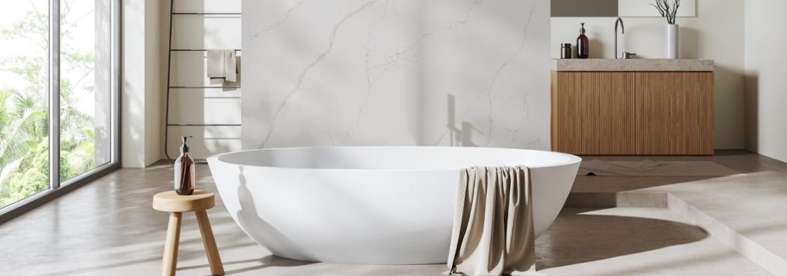 Столешницы из кварцевого агломерата для ванной комнаты